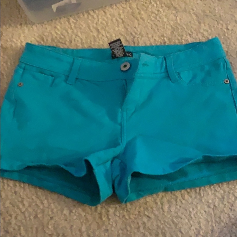 Teal shorts
